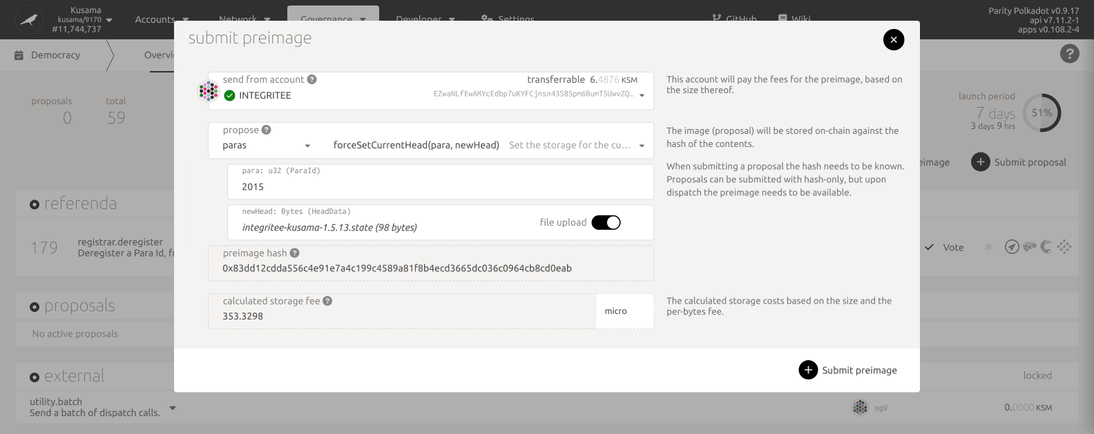 preimage screenshot